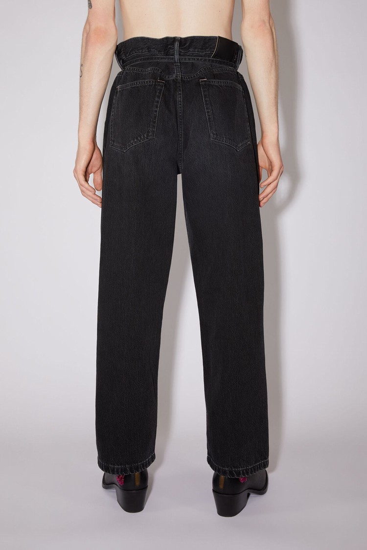 Black Acne Studios Loose Fit - 1991 Toj Men's Jeans | WZET-08957