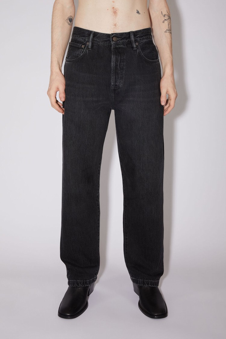 Black Acne Studios Loose Fit - 1991 Toj Men's Jeans | WZET-08957