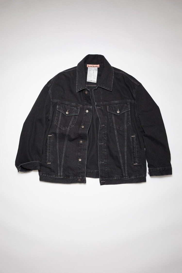 Black Acne Studios Loose Fit Denim Men's Jackets | LCSD-97542