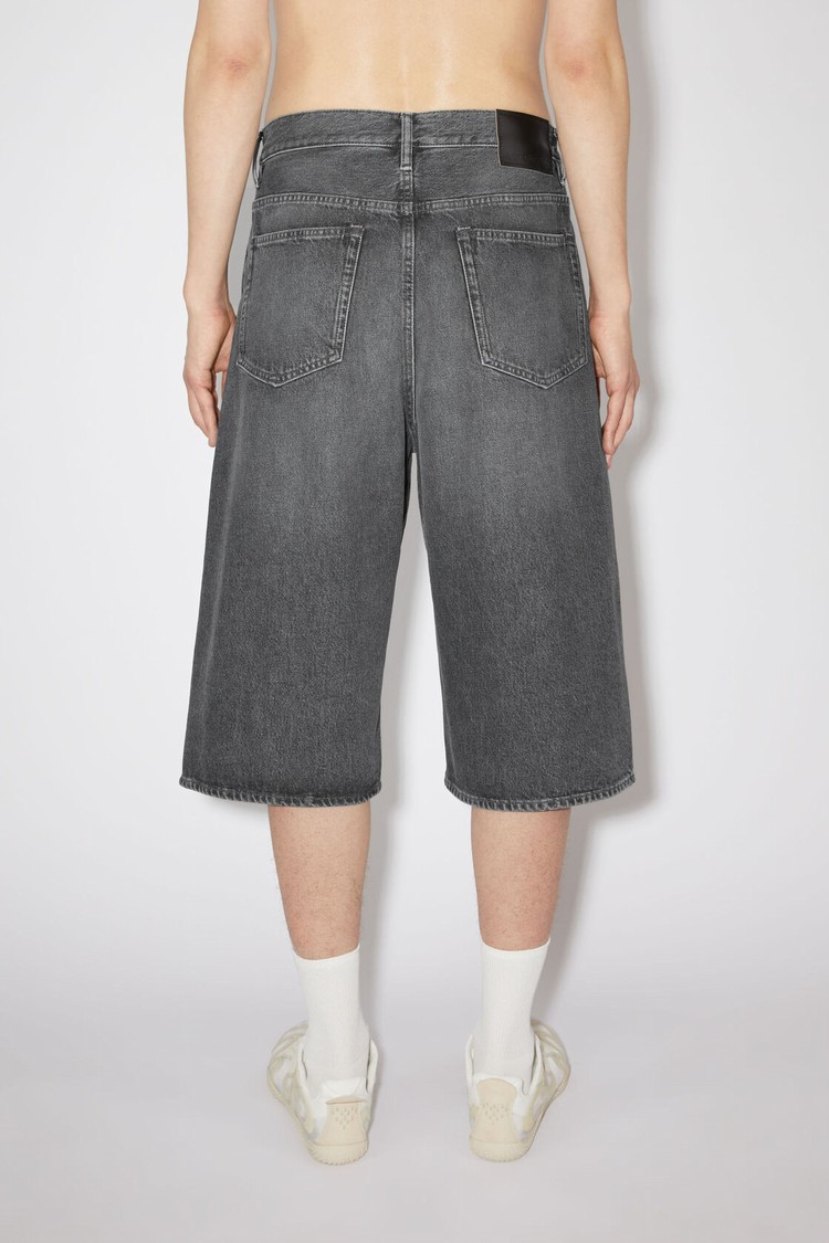 Black Acne Studios Loose Fit Denim Men's Shorts | XZIU-81436