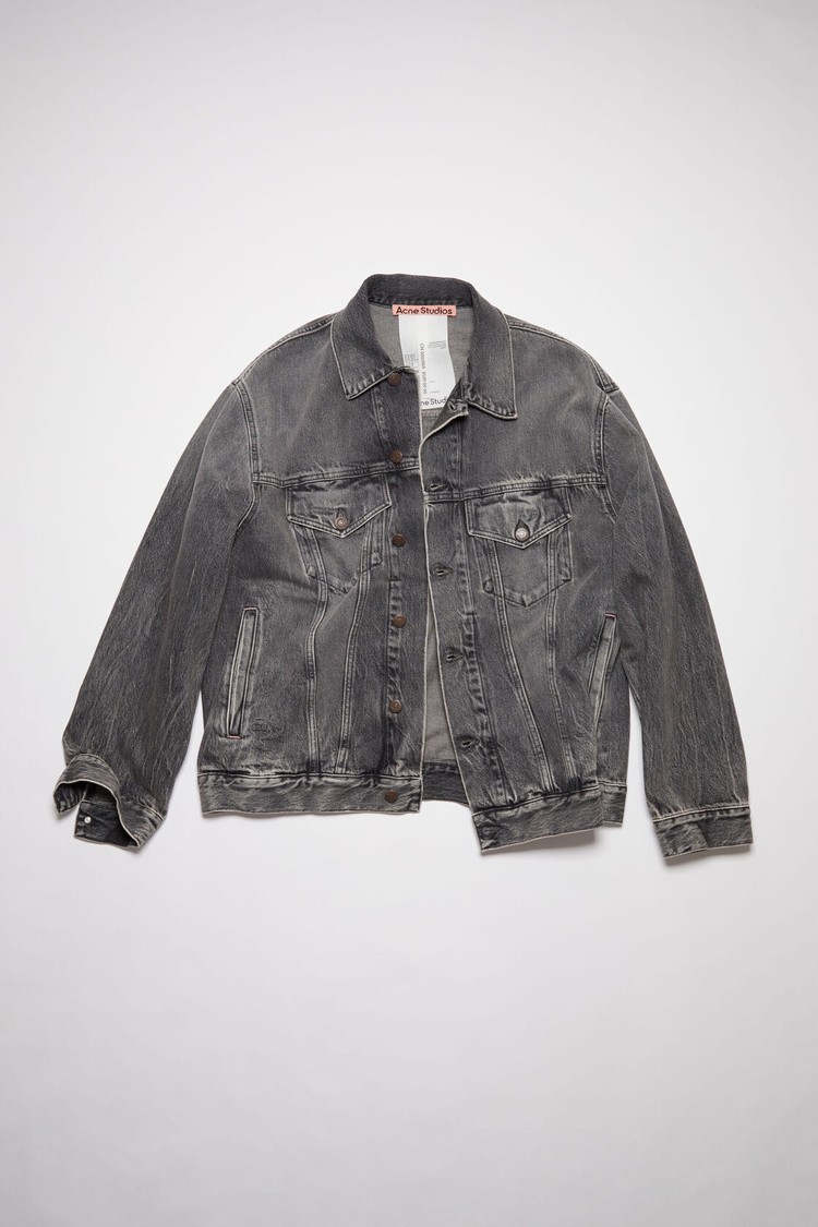 Black Acne Studios Loose Fit Denim Men's Jackets | YOEW-16759