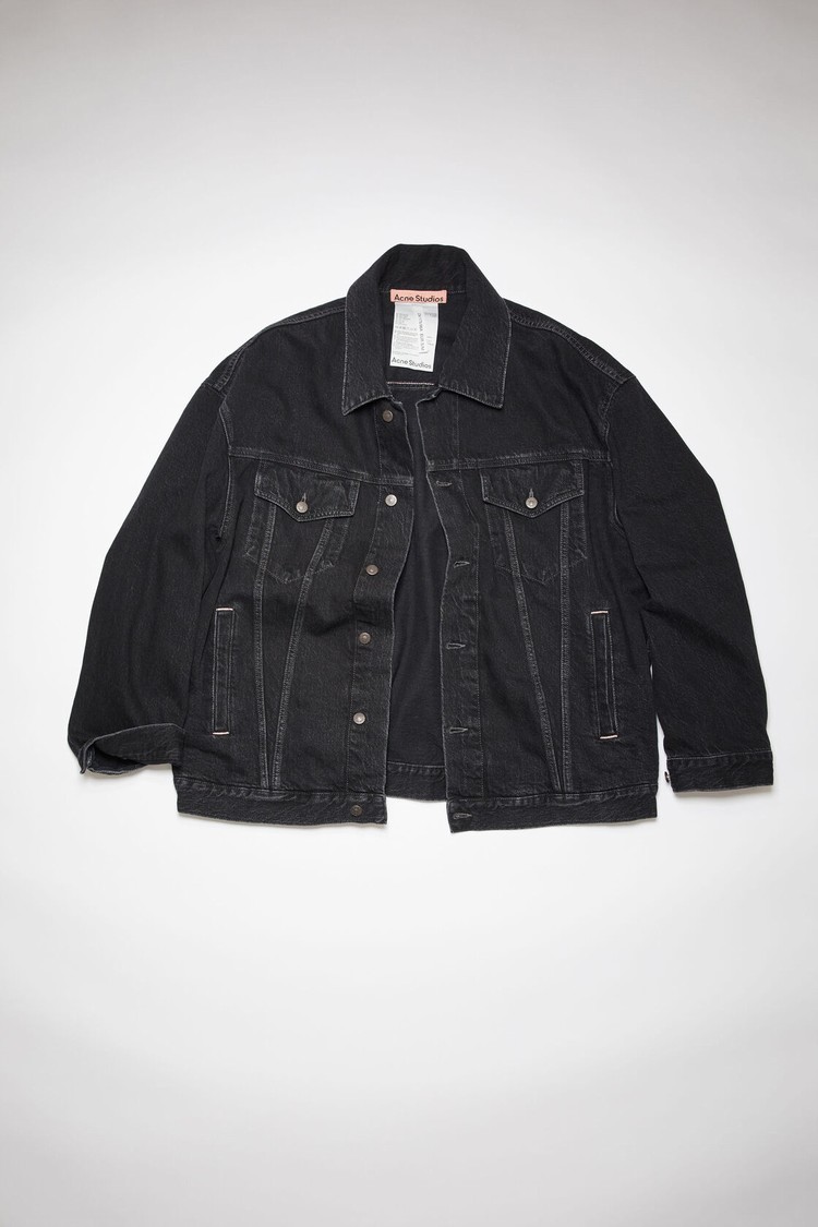 Black Acne Studios Loose Fit Denim Women's Jackets | FBVU-95278