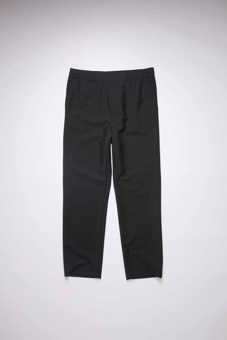 Black Acne Studios Mohair-blend Men's Trousers | VAGK-38216