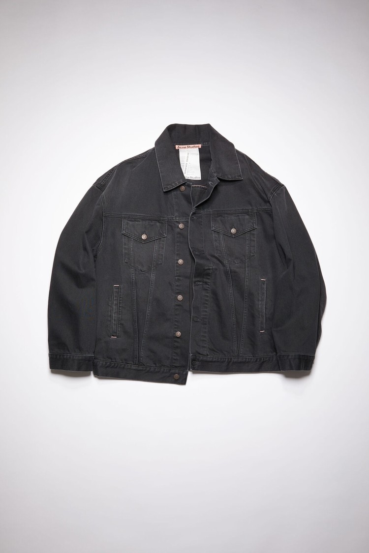 Black Acne Studios Oversized Denim Men's Jackets | JVOL-80934