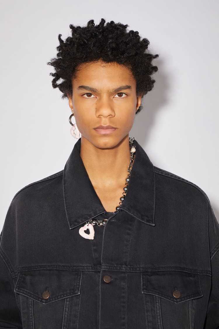 Black Acne Studios Oversized Denim Men's Jackets | JVOL-80934