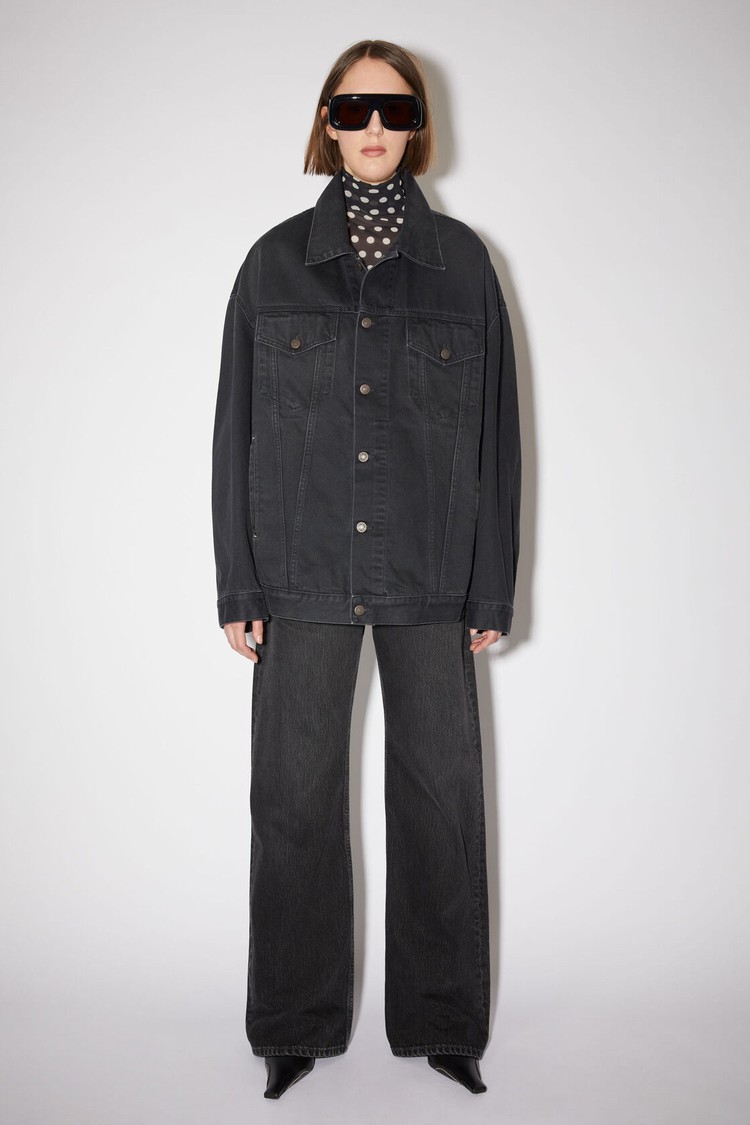 Black Acne Studios Oversized Denim Women\'s Jackets | NLQB-29670