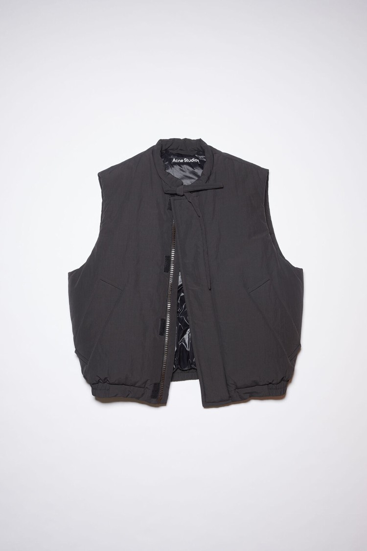 Black Acne Studios Padded Nylon Men's Vest | NFSM-72386