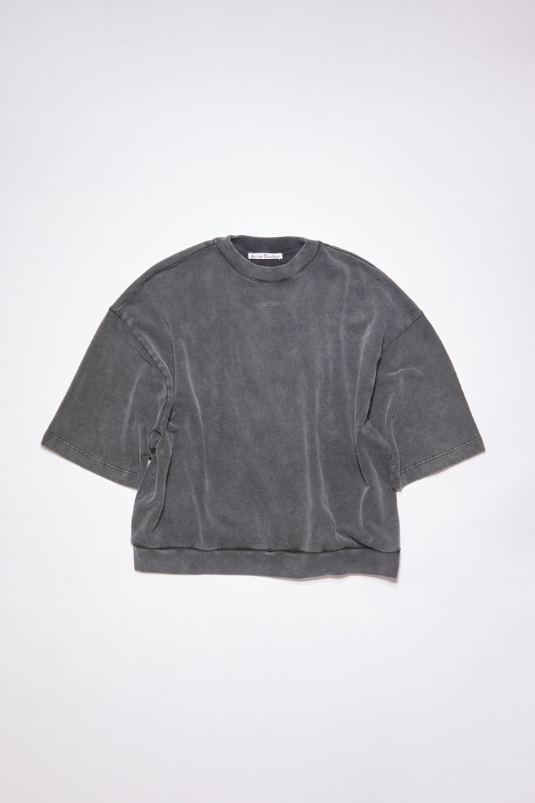 Black Acne Studios Patch Logo Men's T Shirts | IETJ-45128