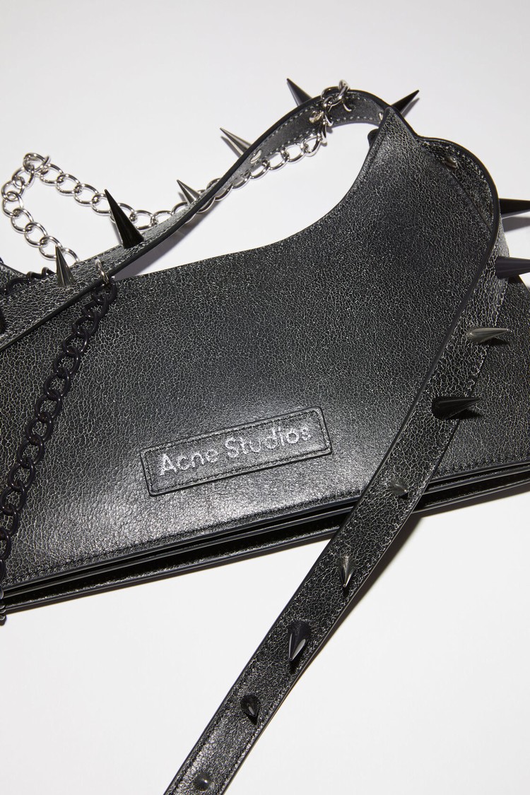 Black Acne Studios Platt Spike Mini Shoulder Bag | ZJDL-79620