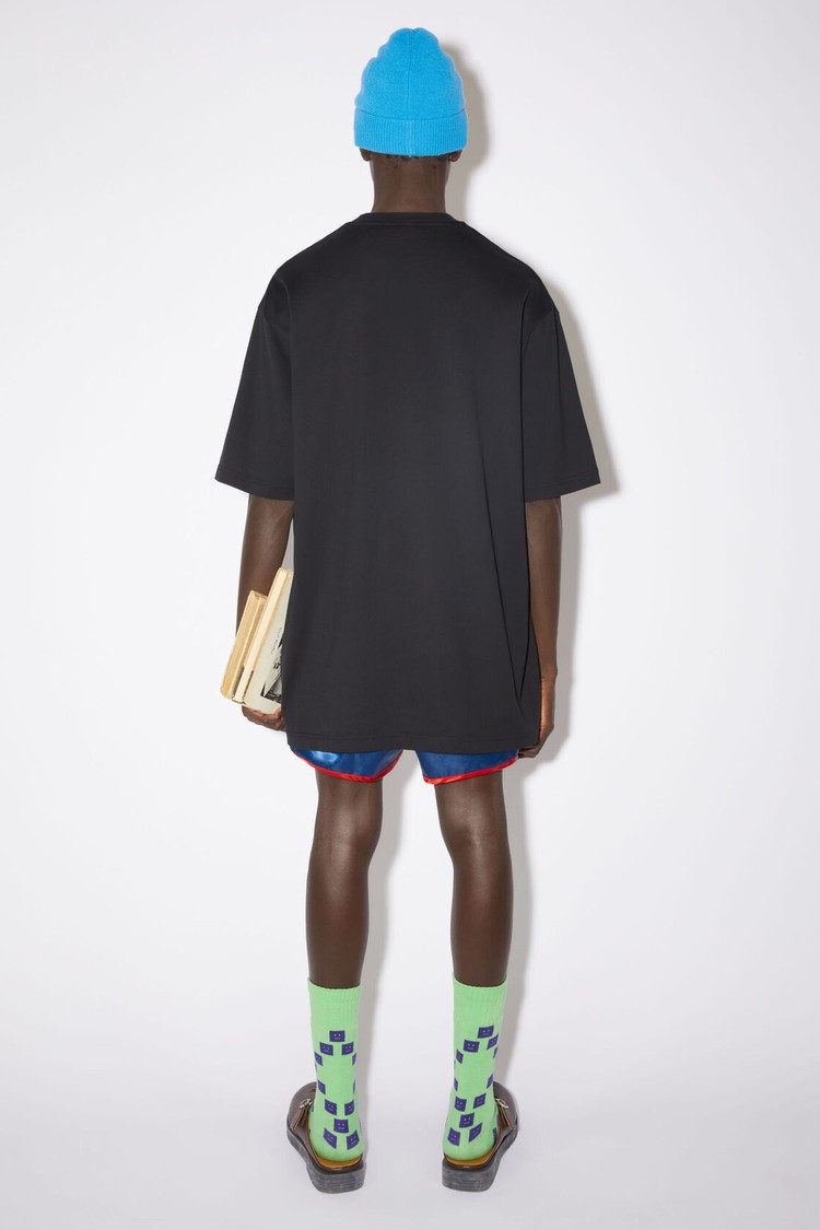 Black Acne Studios Printed Men's T Shirts | FYVJ-61247