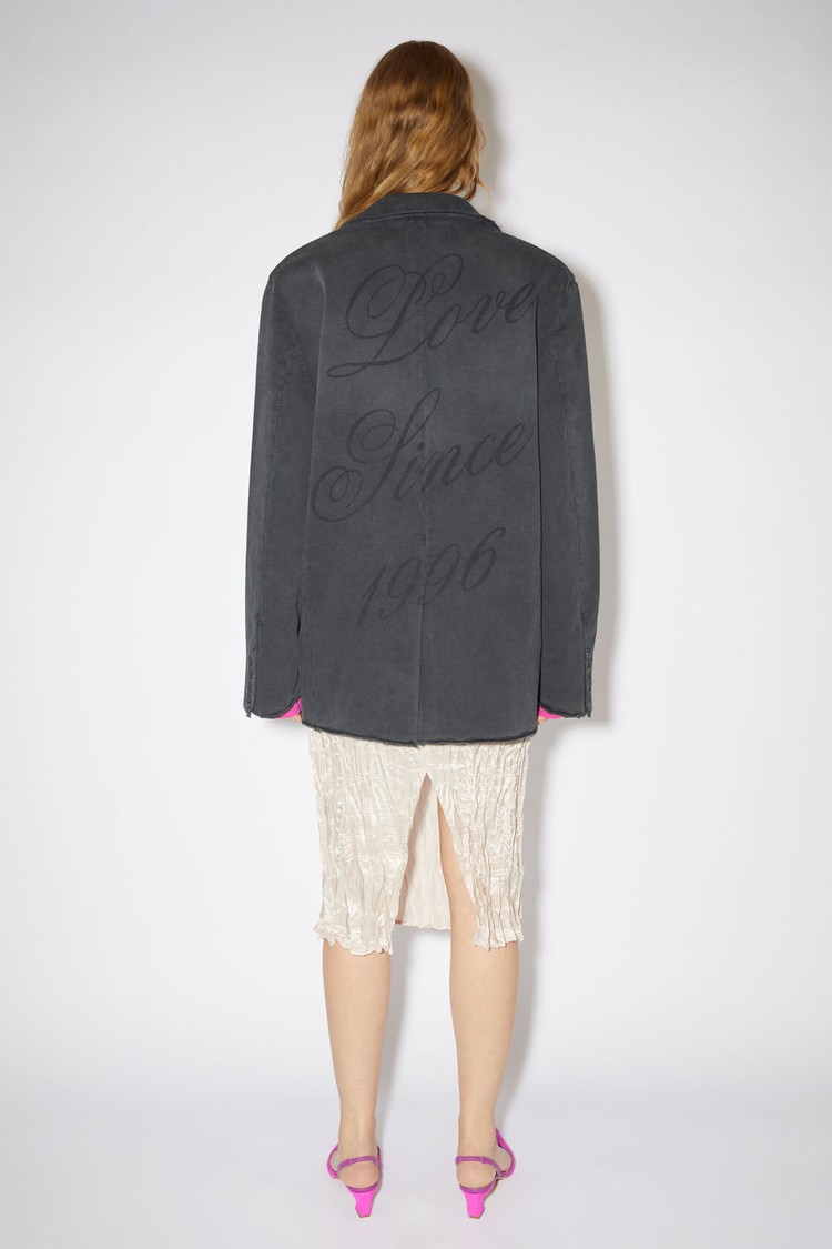 Black Acne Studios Printed Women's Jackets | NPRI-04158