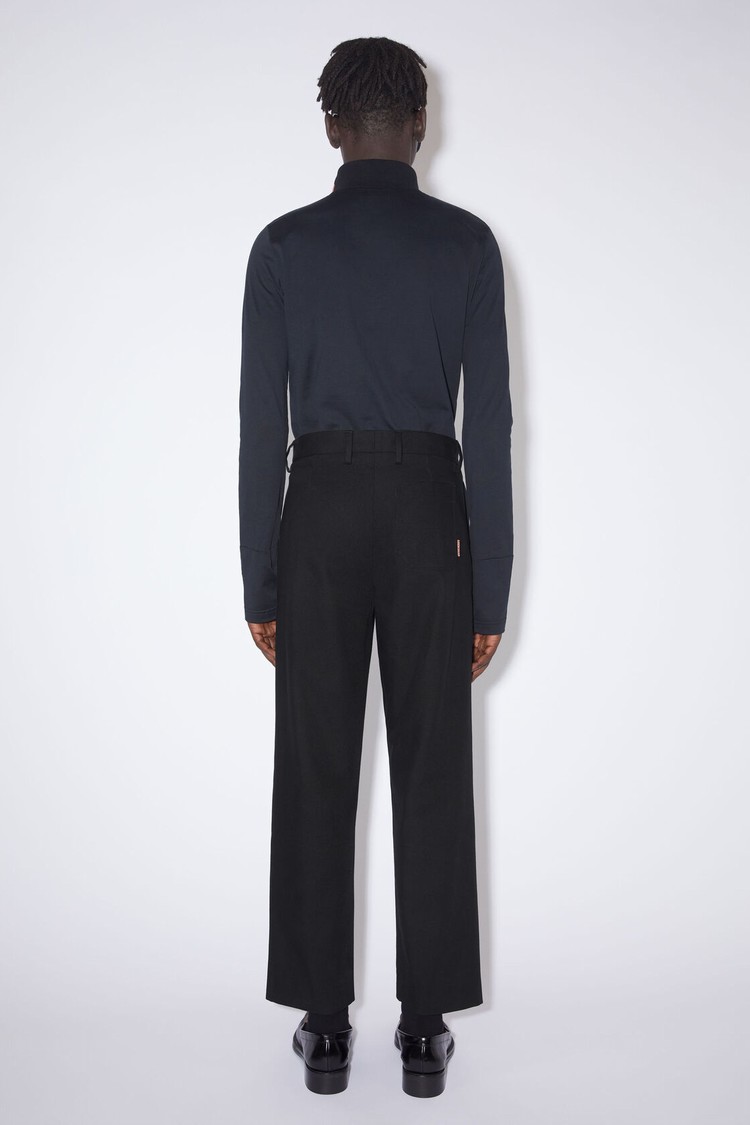 Black Acne Studios Regular Fit Men's Trousers | IGCQ-93825