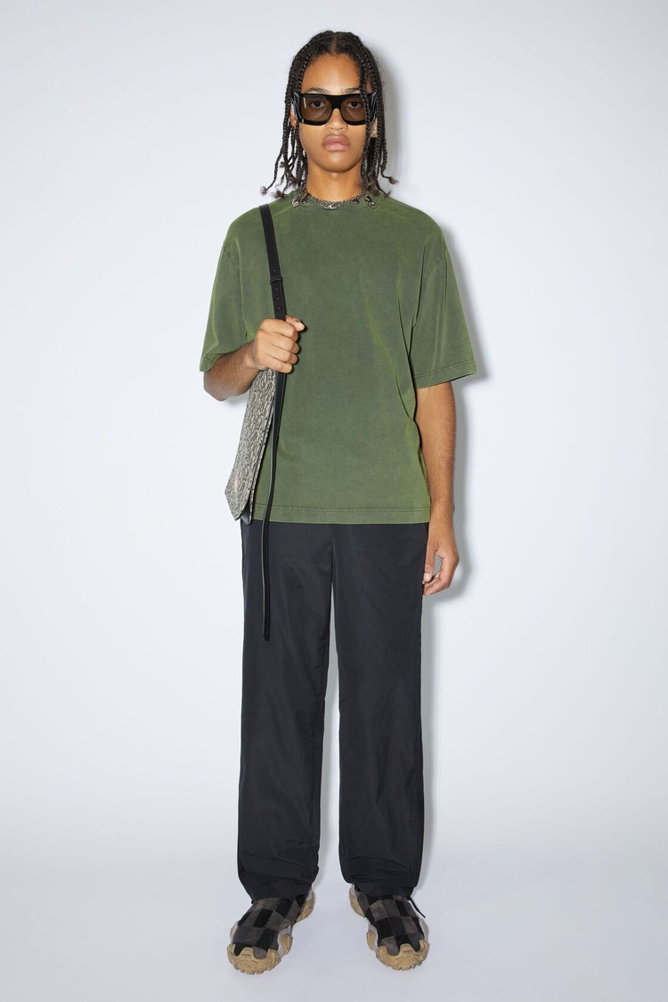 Black Acne Studios Relaxed Fit Men\'s Trousers | XHGJ-06812