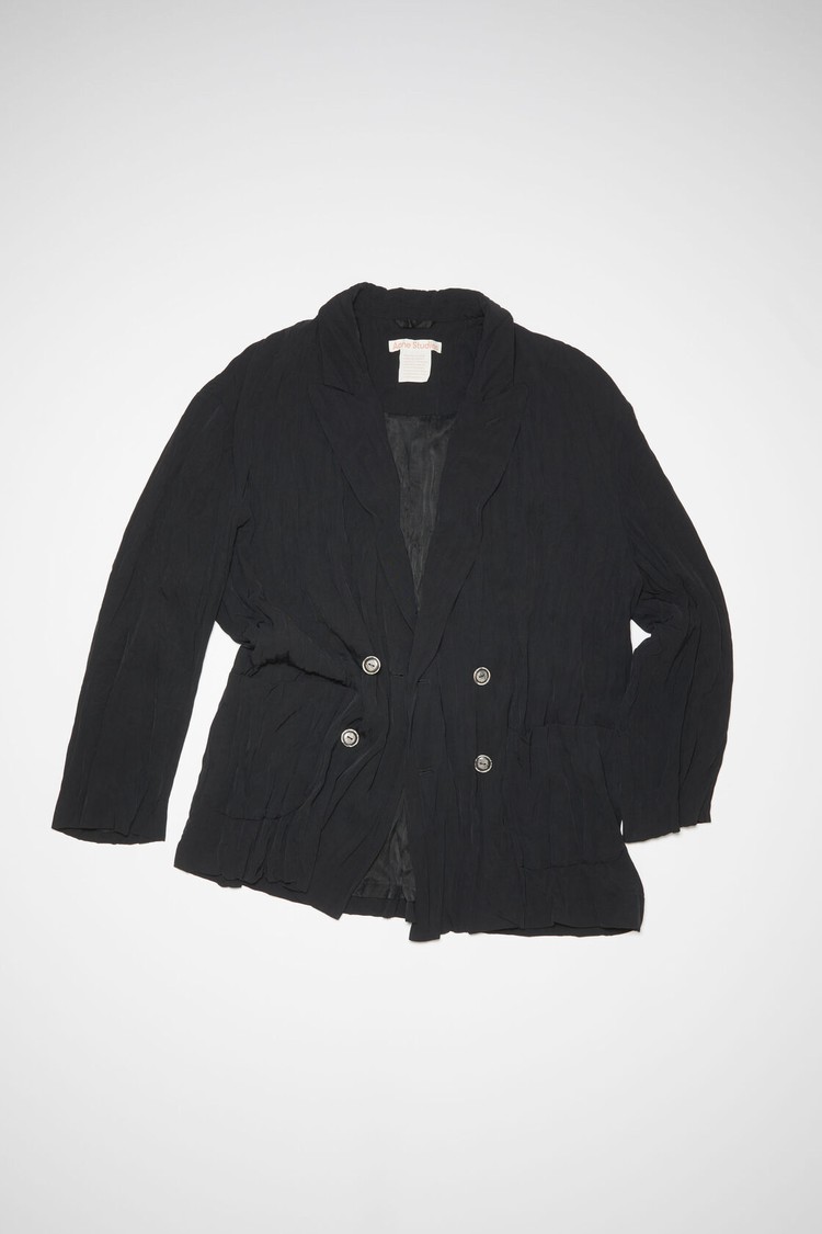 Black Acne Studios Satin Double-breasted Women\'s Jackets | NAWB-84572