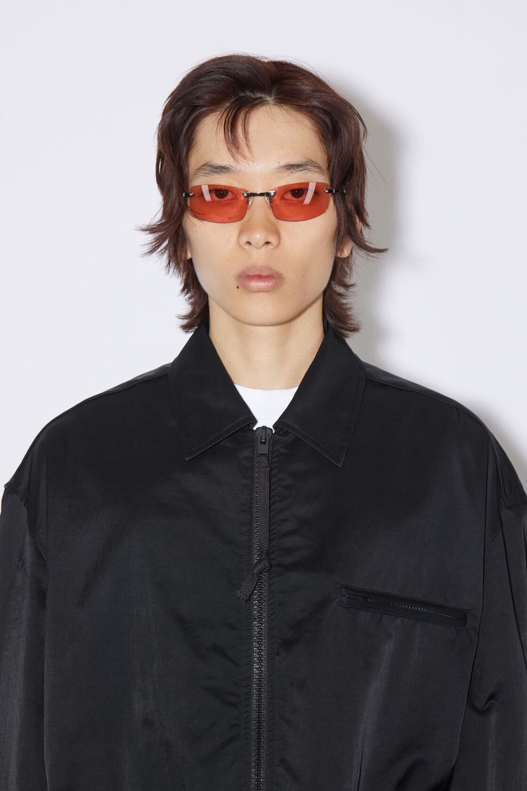 Black Acne Studios Satin Men's Jackets | KWLO-53249