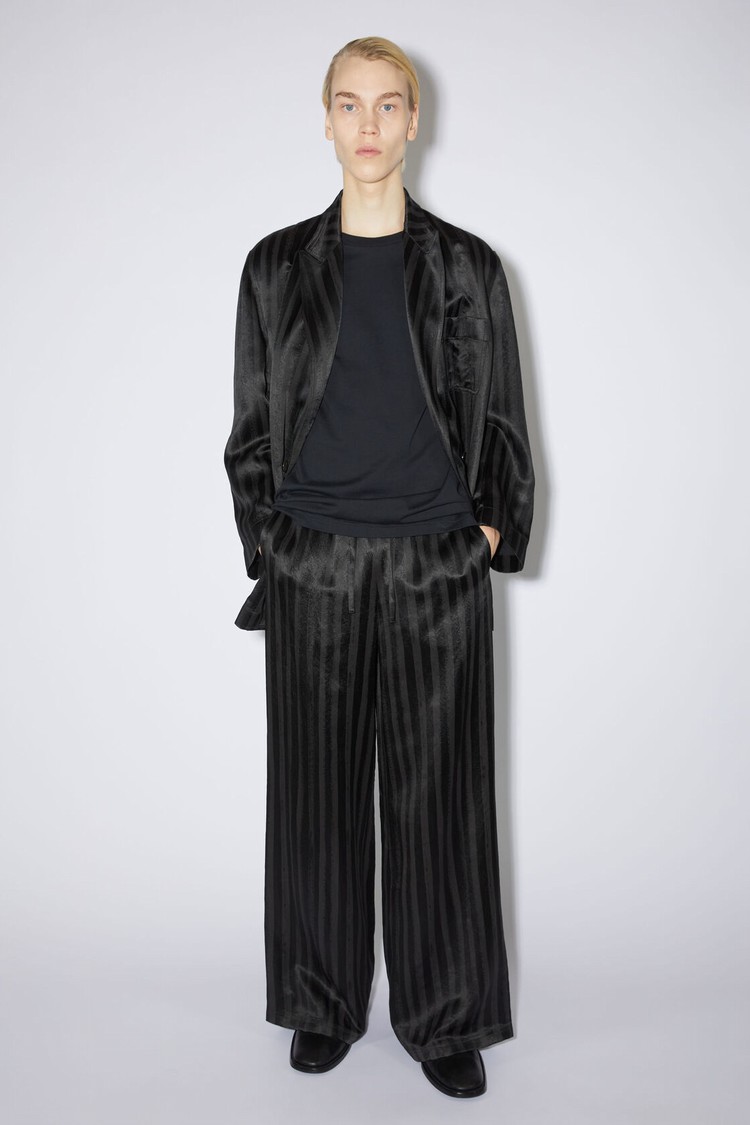 Black Acne Studios Satin Men's Trousers | VSZK-69240