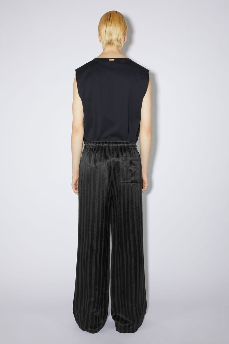 Black Acne Studios Satin Men's Trousers | VSZK-69240