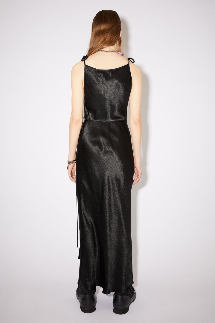 Black Acne Studios Satin Women's Dress | EKGV-94357