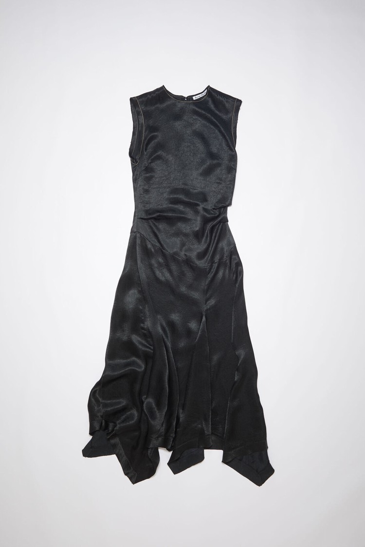 Black Acne Studios Satin Women's Dress | VEOM-09871