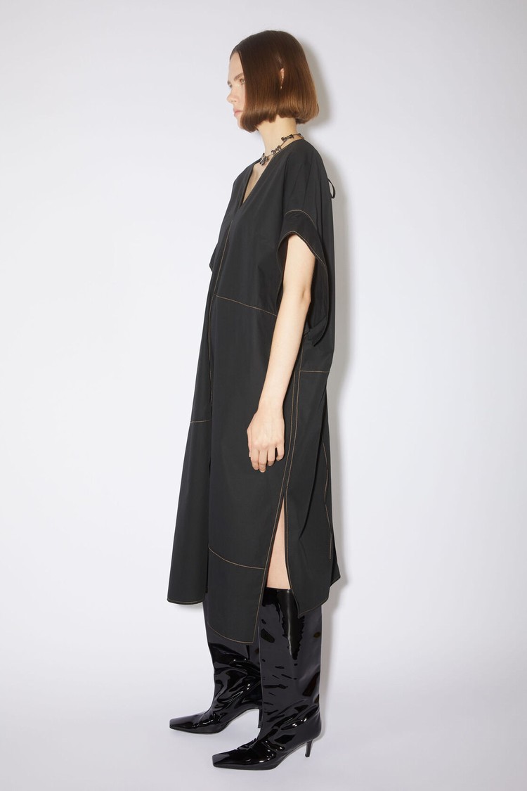 Black Acne Studios Short Sleeve Women's Dress | MOFX-67203