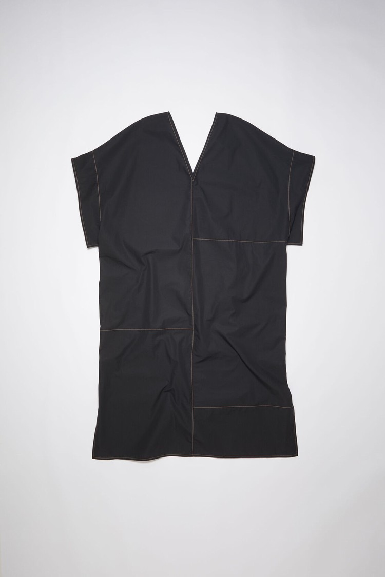 Black Acne Studios Short Sleeve Women's Dress | MOFX-67203