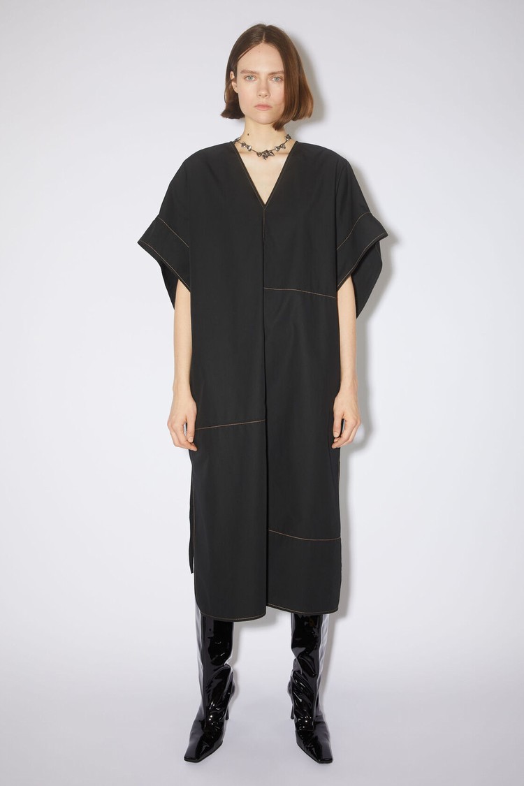 Black Acne Studios Short Sleeve Women\'s Dress | MOFX-67203