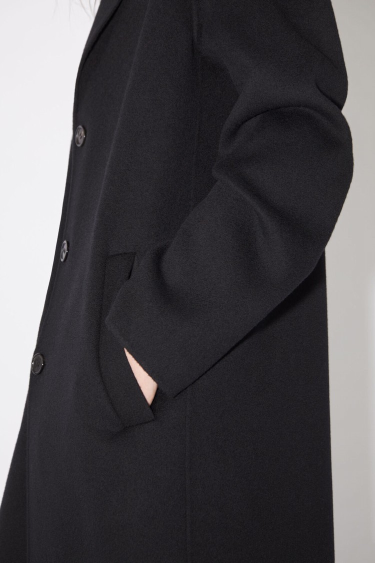 Black Acne Studios Single Breasted Men's Coats | IXRE-39586