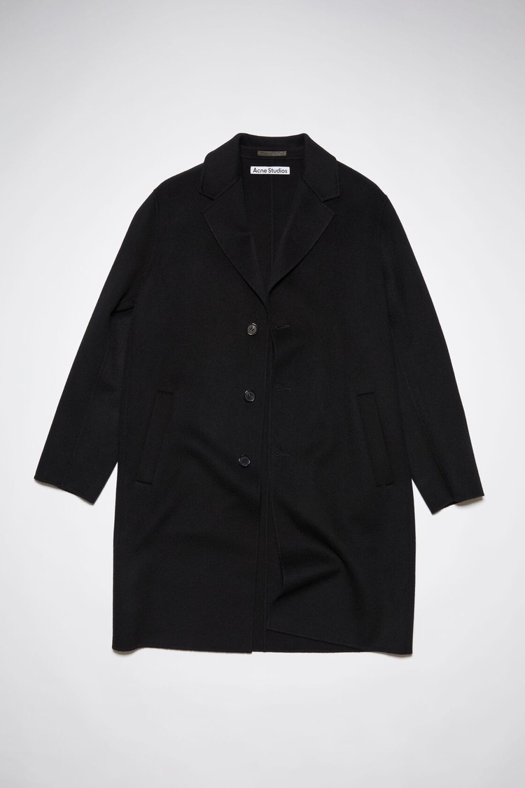 Black Acne Studios Single Breasted Men's Coats | IXRE-39586