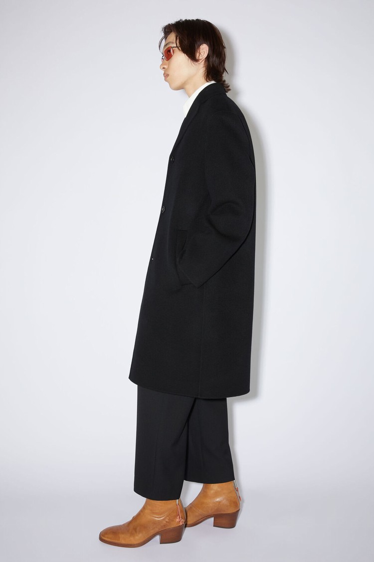 Black Acne Studios Single-breasted Men's Coats | ZDUA-32194