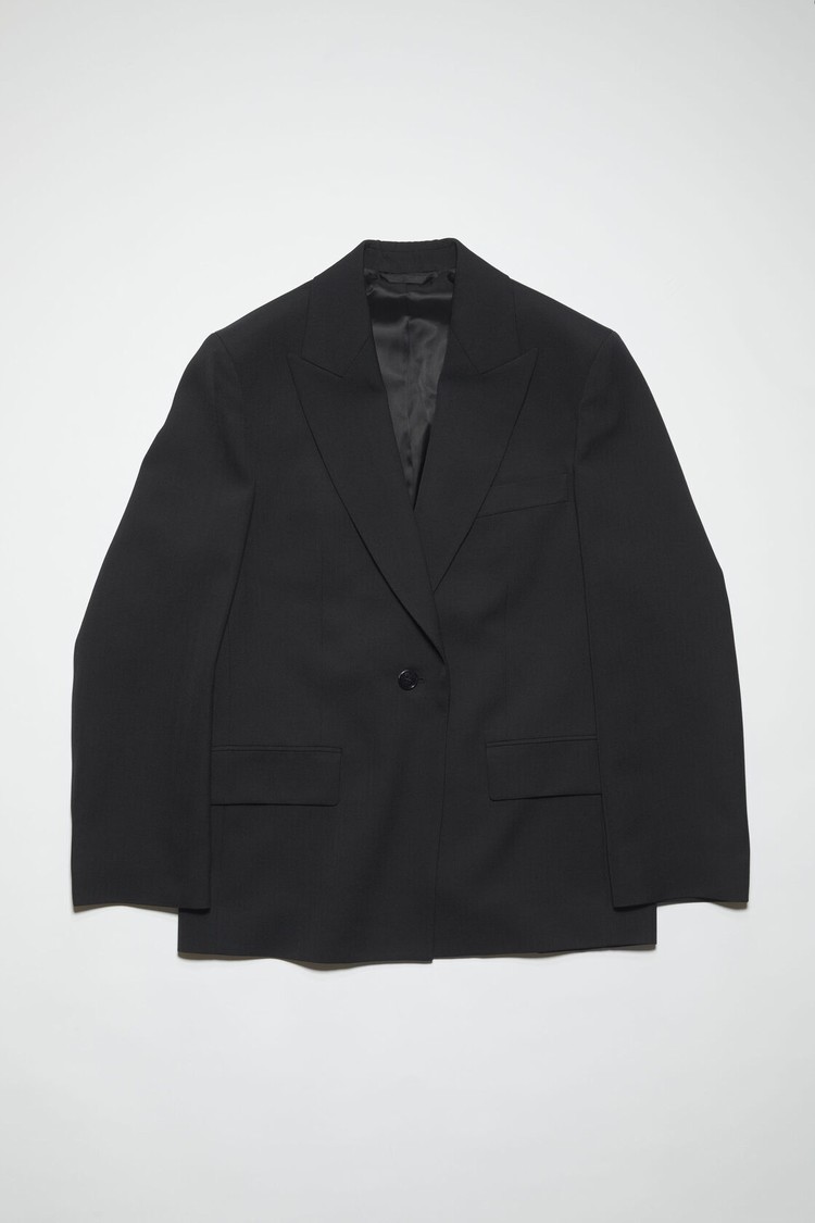 Black Acne Studios Single-breasted Women's Jackets | AJNY-69342