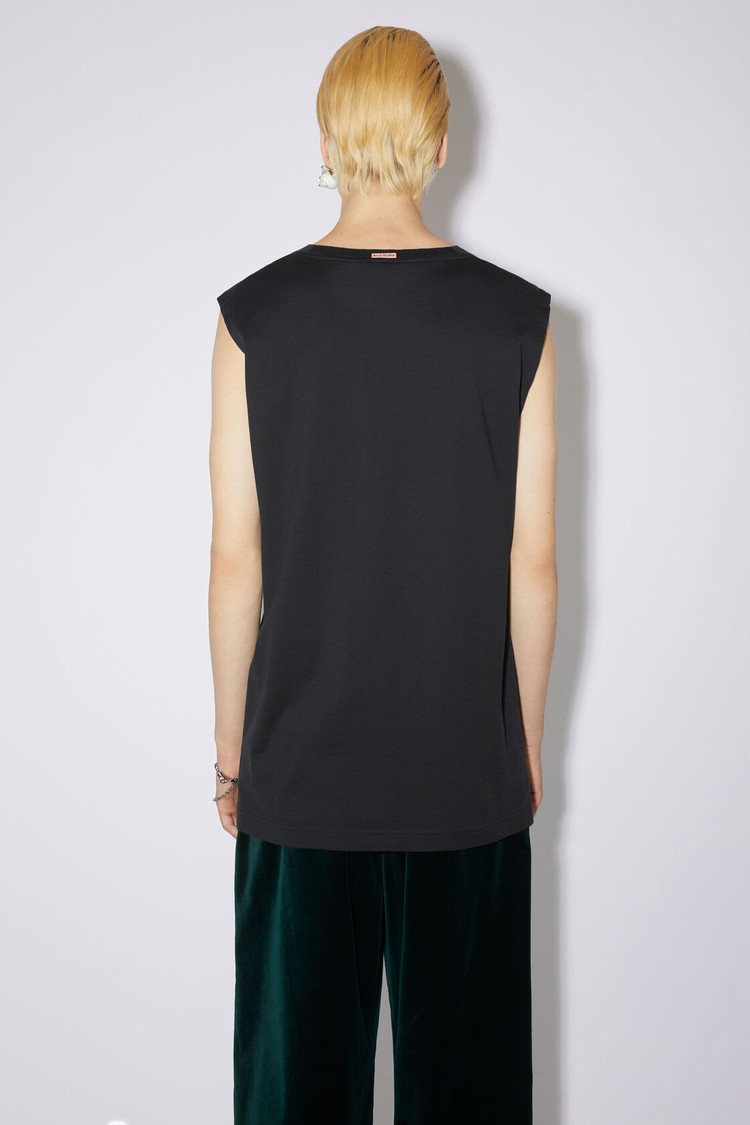 Black Acne Studios Sleeveless Men's T Shirts | PQKR-94785