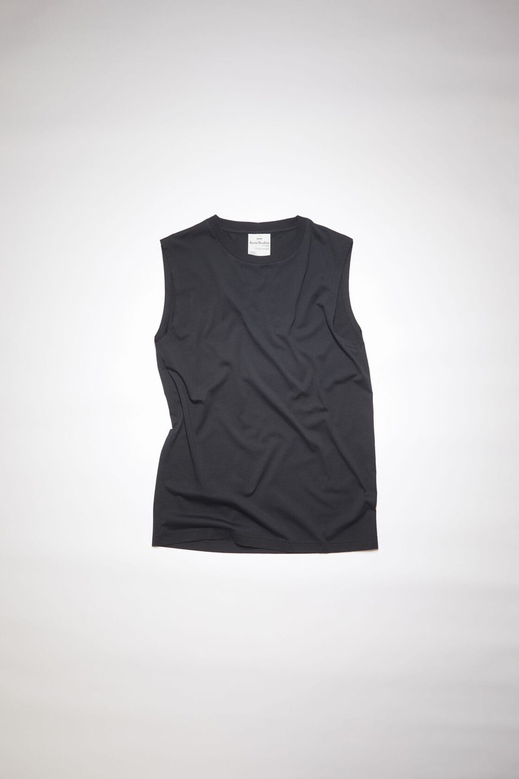 Black Acne Studios Sleeveless Men's T Shirts | PQKR-94785