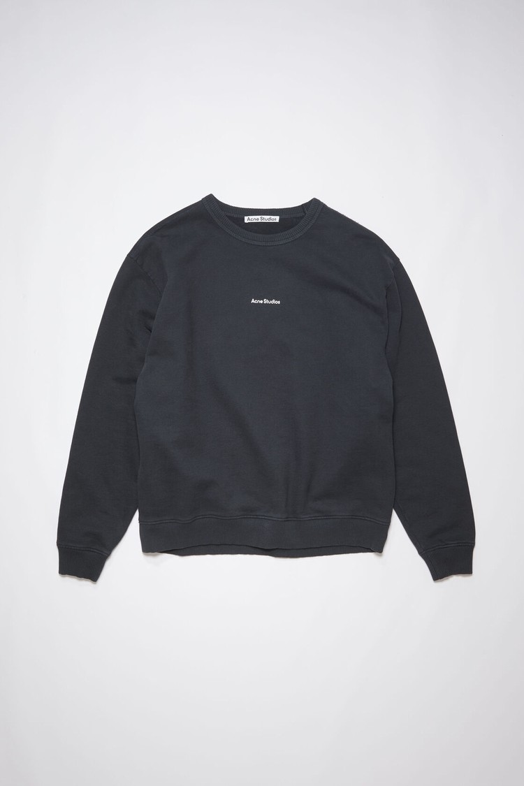 Black Acne Studios Stamp Logo Women's Sweatshirts | PVCY-29057