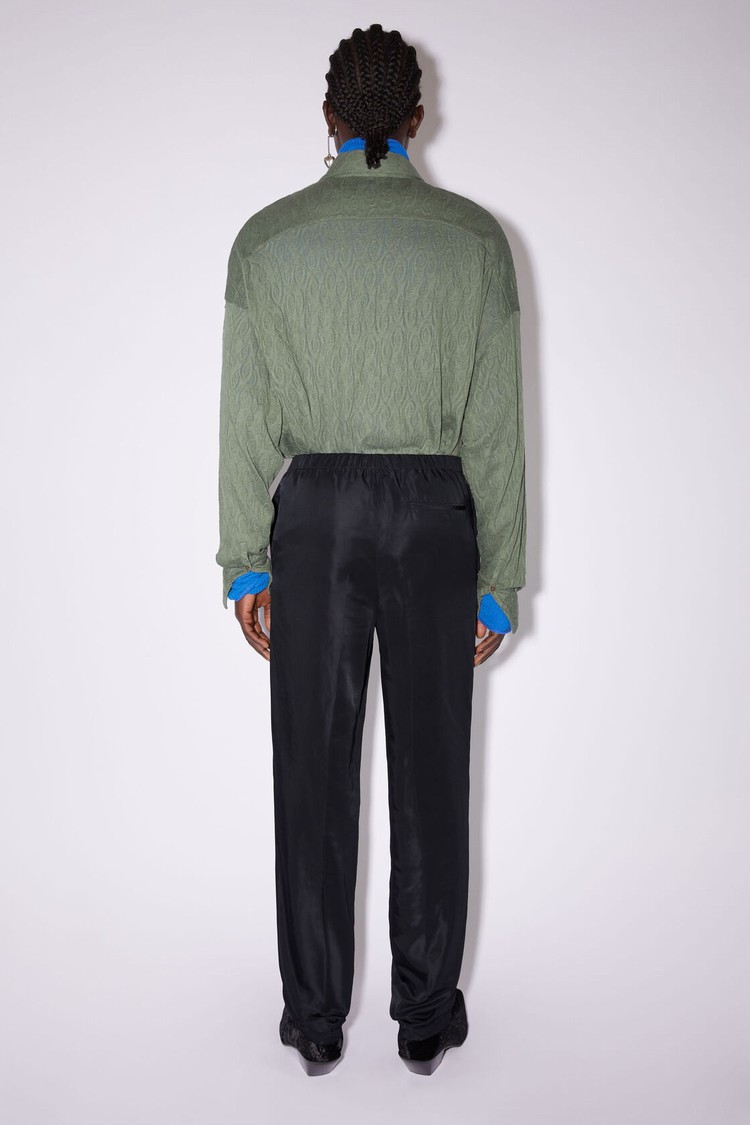 Black Acne Studios Tailored Men's Trousers | IJNS-91270