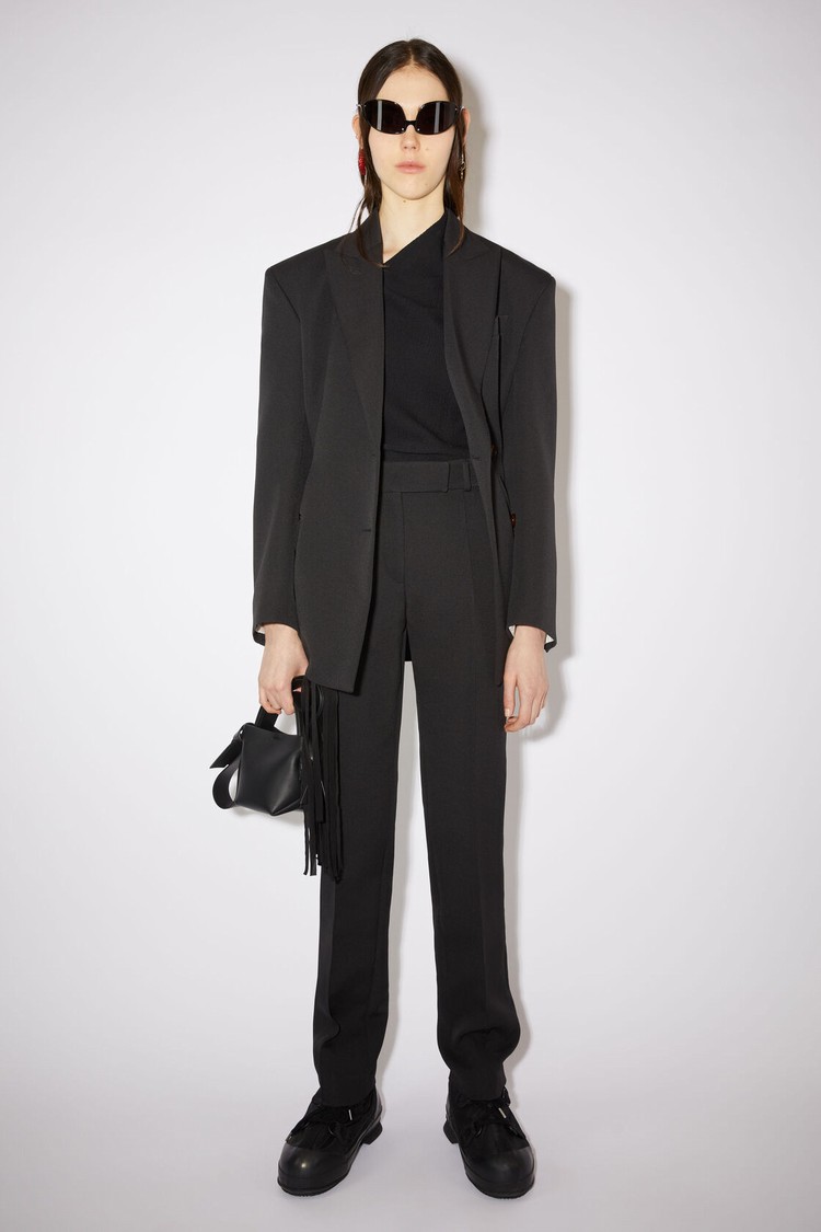 Black Acne Studios Tailored Women\'s Trousers | CHJV-89652