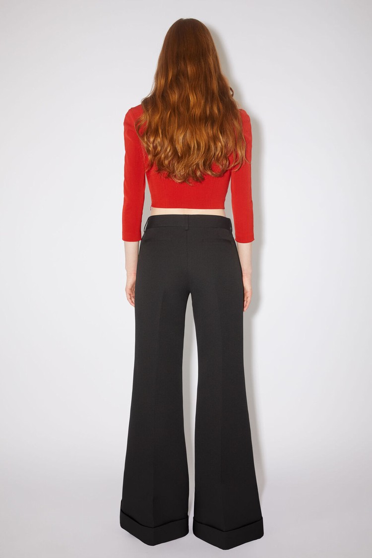 Black Acne Studios Tailored Women's Trousers | IZXD-06451