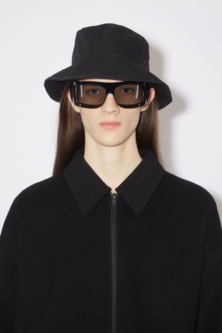 Black Acne Studios Twill Bucket Hats | AEHQ-43901