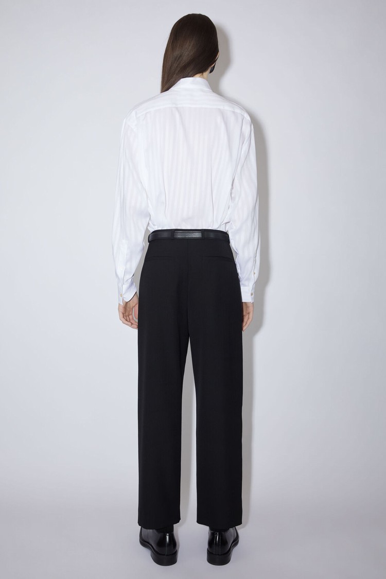 Black Acne Studios Wool Blend Men's Trousers | OLFA-67140