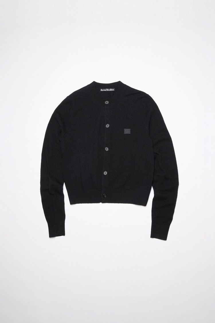 Black Acne Studios Wool Crew Neck Women's Cardigan | ADRQ-18395