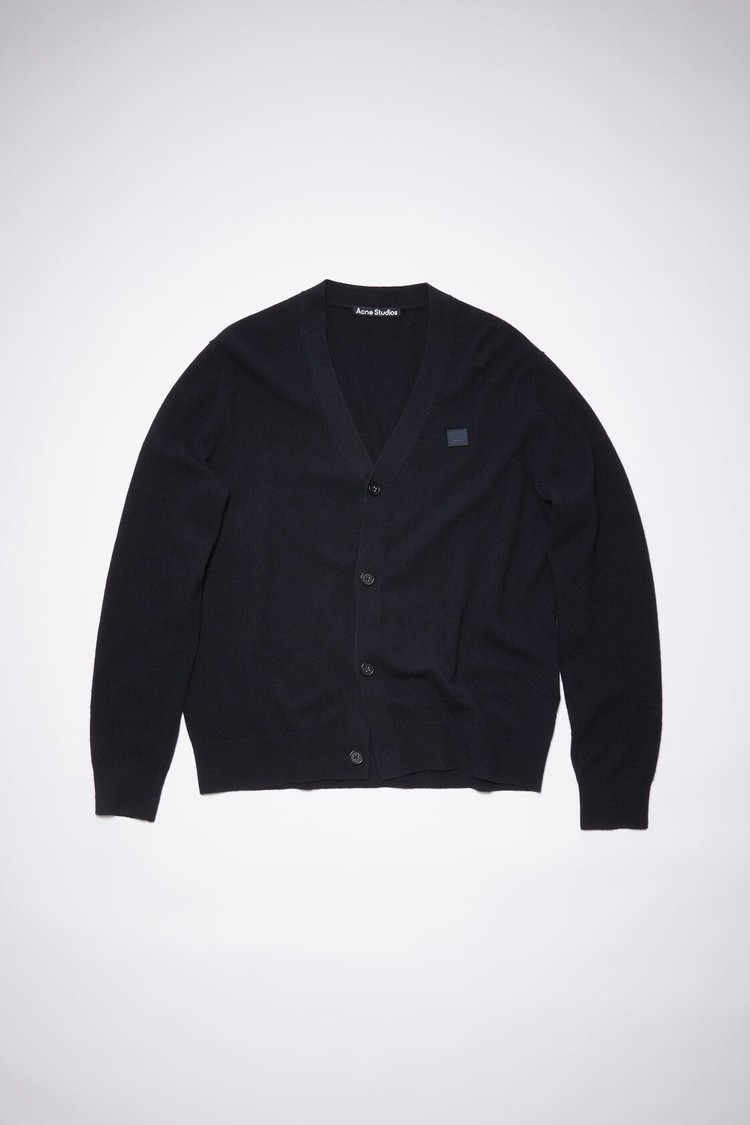 Black Acne Studios Wool Men's Cardigan | FDXT-05143