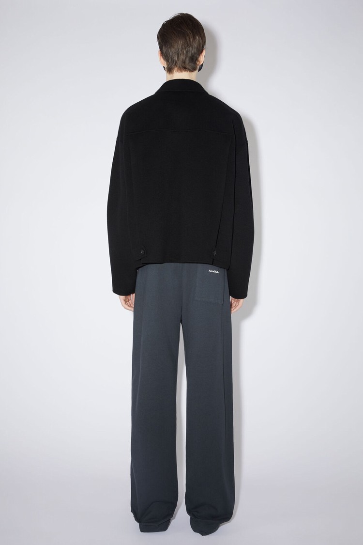 Black Acne Studios Wool Zipper Men's Jackets | LUAS-92710