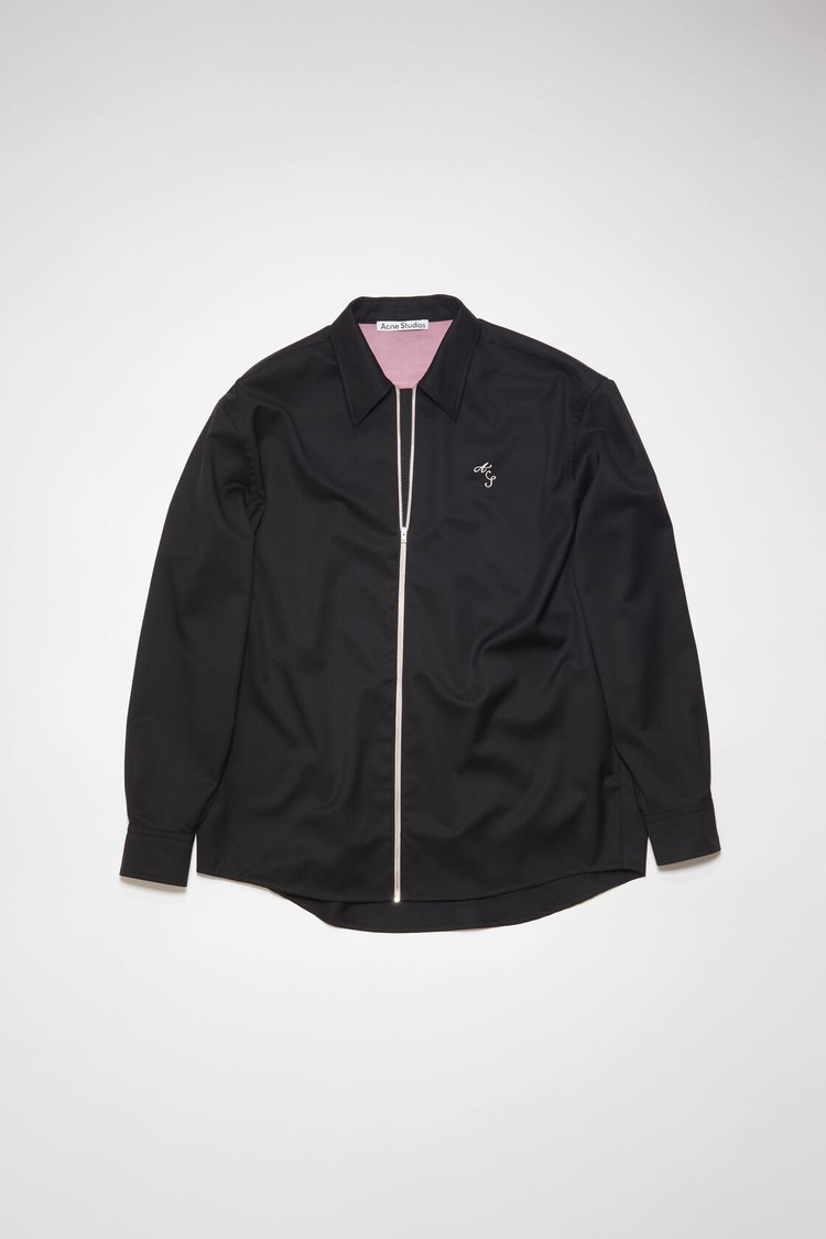 Black Acne Studios Zippered Men's Jackets | ZBWV-07362