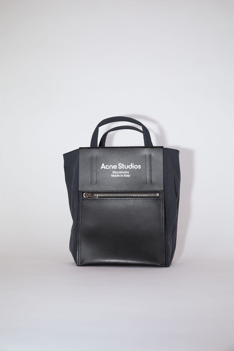 Black / Black Acne Studios Papery Nylon Tote Bag | IVBR-71863