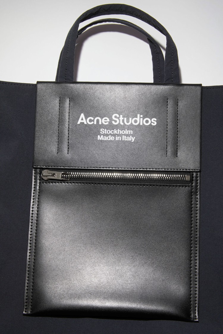 Black / Black Acne Studios Papery Nylon Tote Bag | WHSR-73948