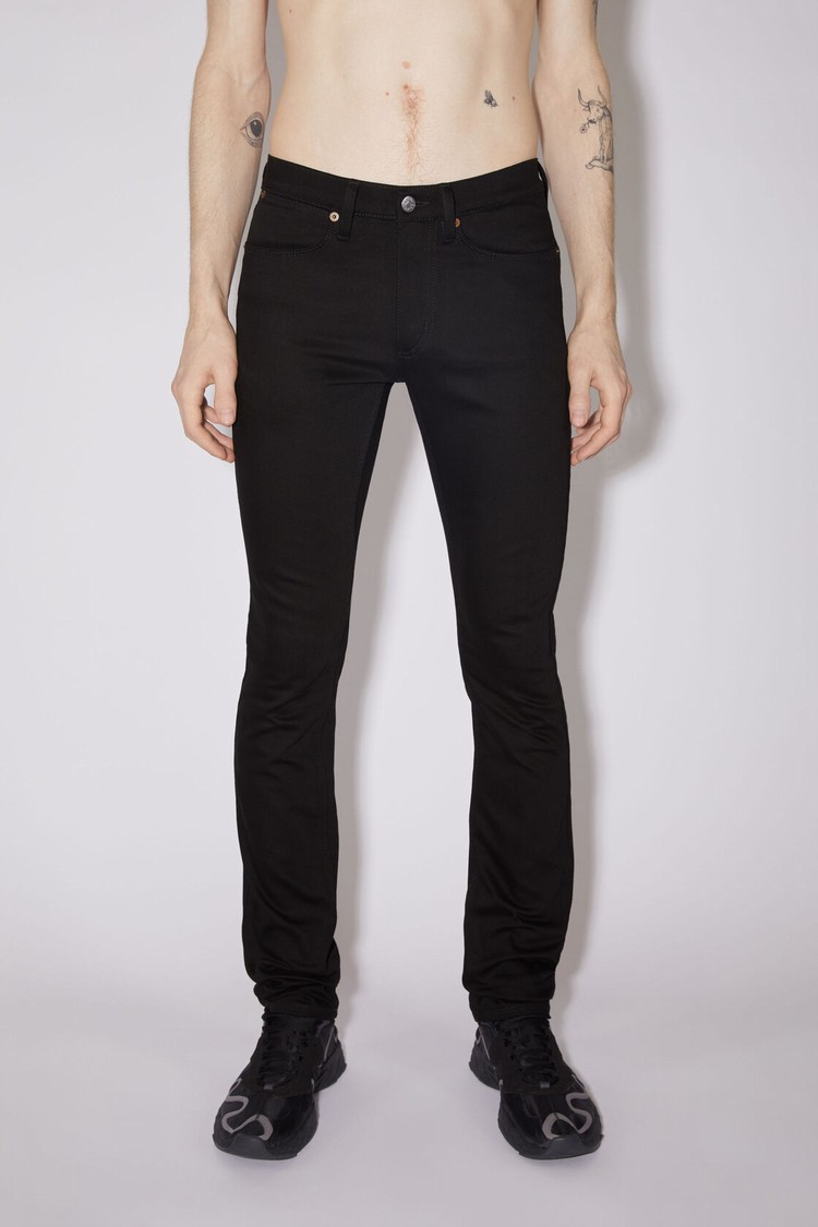 Black / Black Acne Studios Slim Fit - Max Men\'s Jeans | GTXS-91284