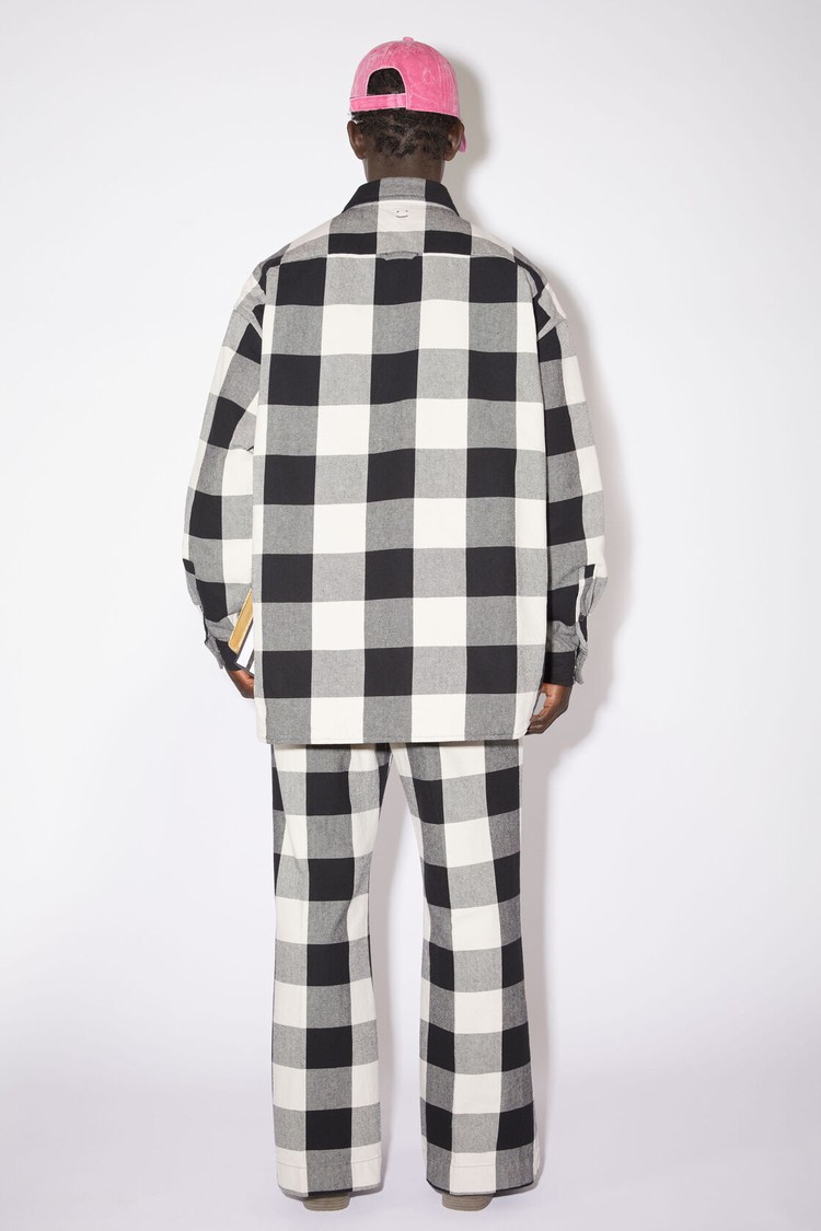 Black / White Acne Studios Check Padded Men's Jackets | TAYL-81924