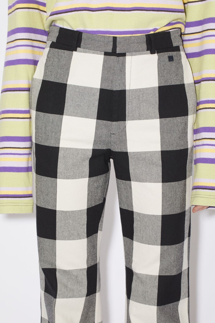 Black / White Acne Studios Check Women's Trousers | HGDX-18269