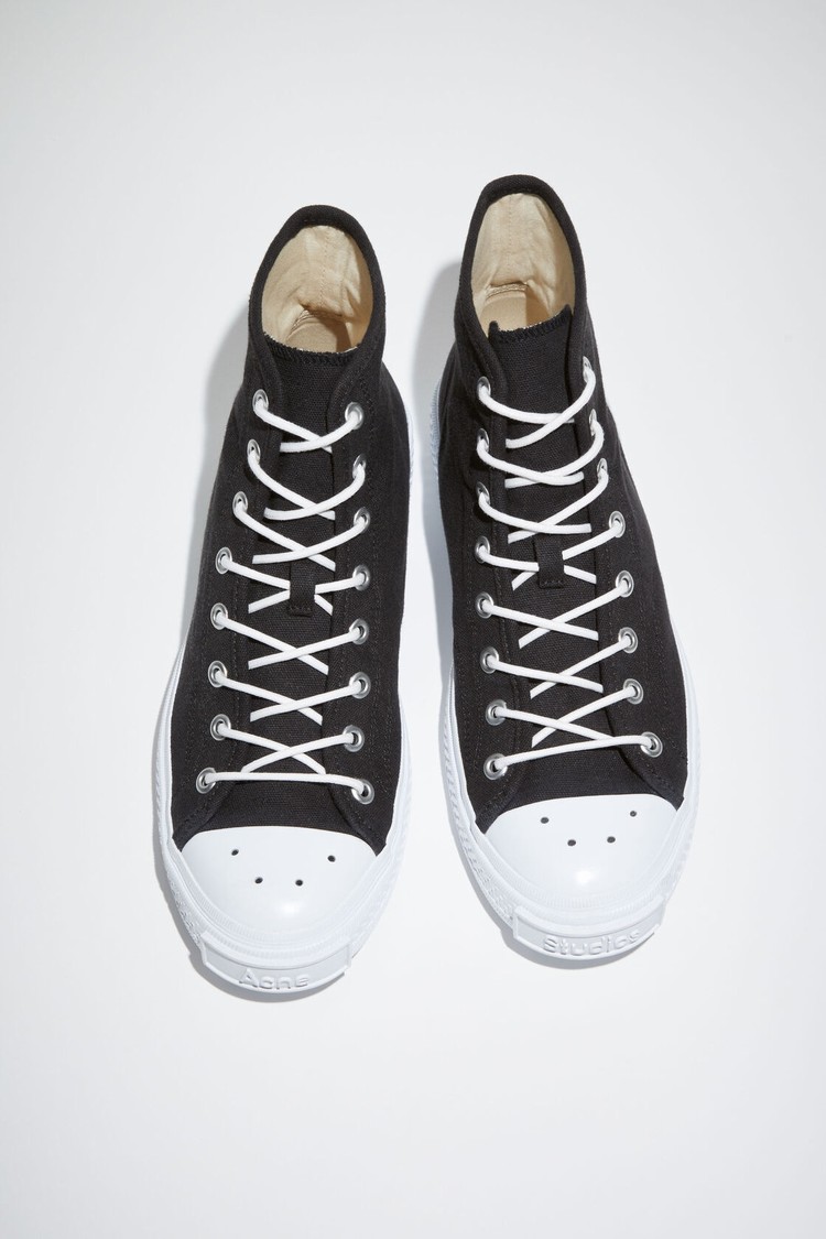 Black / White Acne Studios High Top Men's Sneakers | BCEX-53214