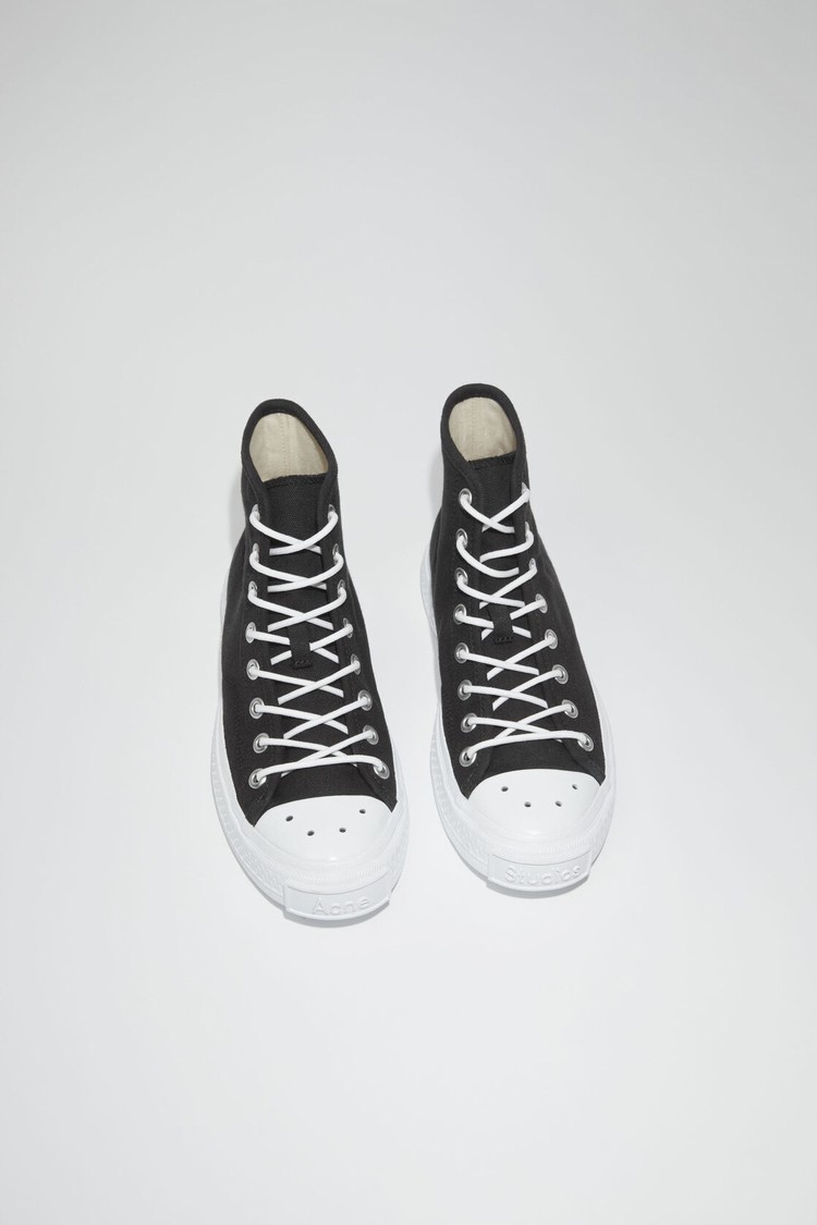 Black / White Acne Studios High Top Women's Sneakers | WAJX-79602