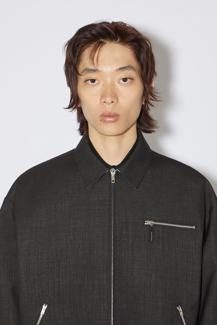 Black / White Acne Studios Zippered Men's Jackets | NXCH-54793